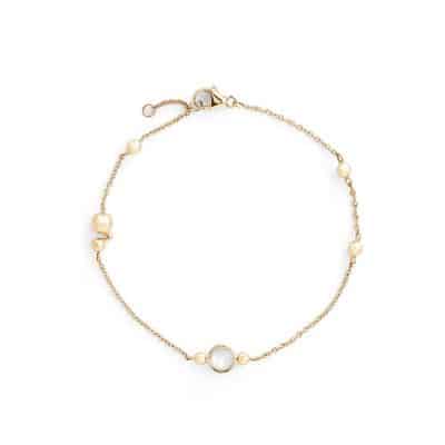 Gold Moonstone Dew Drop Marine Bracelet