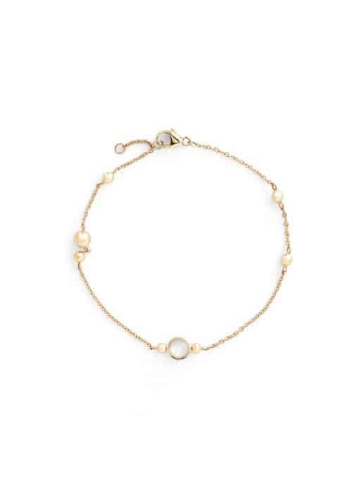 Gold Moonstone Dew Drop Marine Bracelet