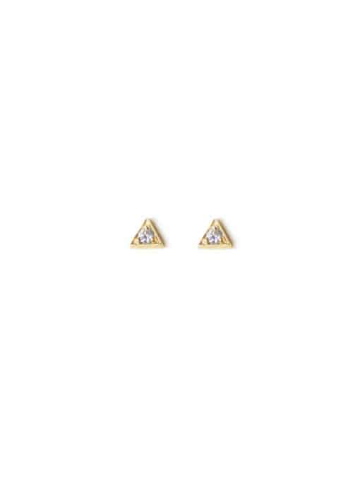 Gold Aztec Cléo - Triangle Studs