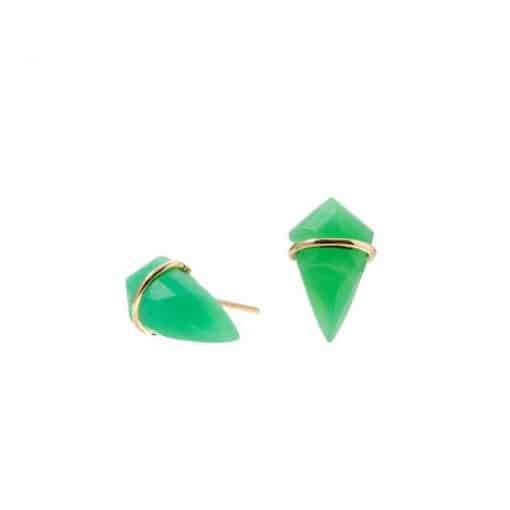 Small Chrysoprase Kite Studs