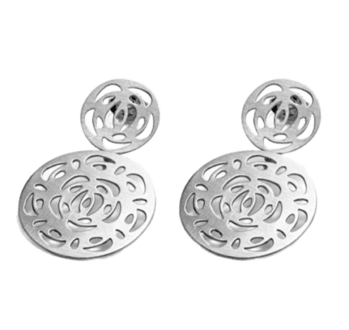 Silver Mandala Post Earrings