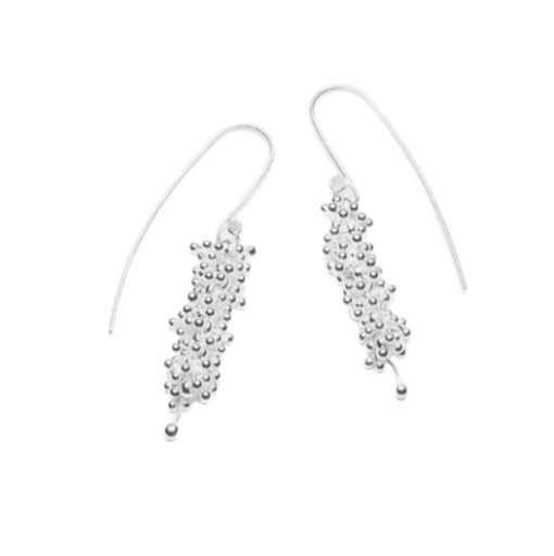 ShikShok Earrings Silver Drop Plain