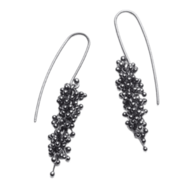 ShikShok Earrings Oxidized Drop Plain