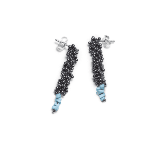 ShikShok Earrings Oxidized Drop Turquoise