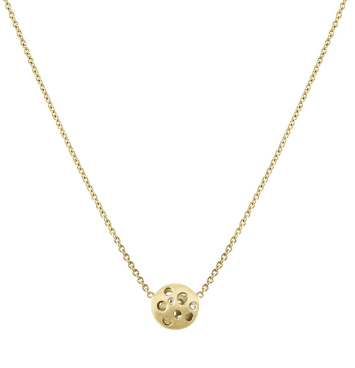 18 Karat Yellow Gold Tiny Coin Necklace