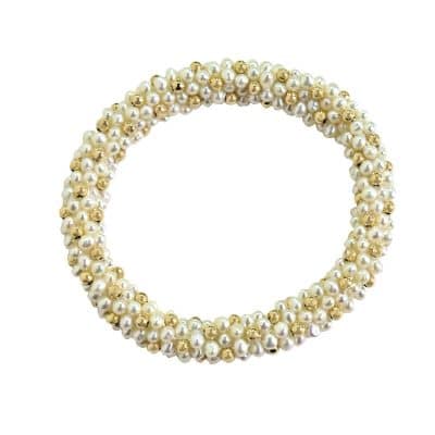 Grace Kelly Bracelet - Pearl & Gold