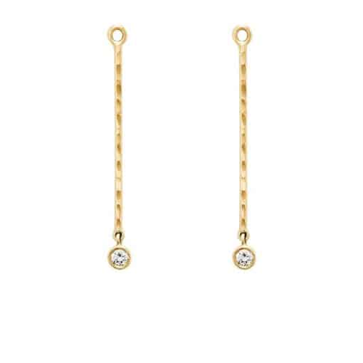 18 Karat Yellow Gold Pendulum Earring Extenders
