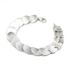 Silver Layered Scales Bracelet