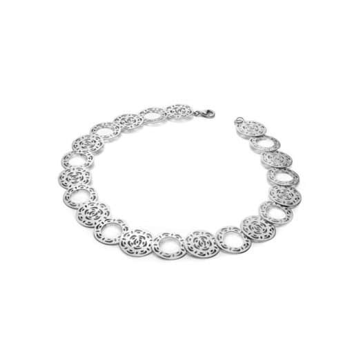 Silver Mandala Necklace w/ Circle