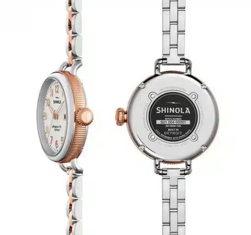 The Shinola Birdy 34mm - Pearl White Dial