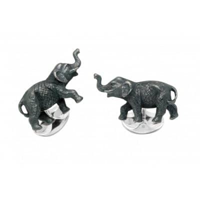 Silver Elephant Cufflinks