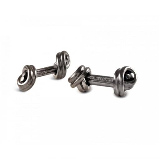 Dark Grey Double Knot Cufflinks