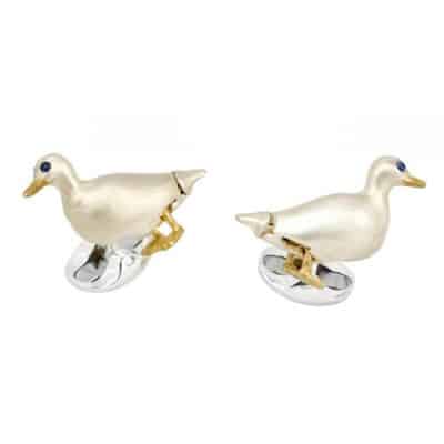 Silver Waddling Duck Cufflinks