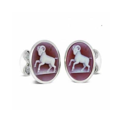 Silver Zodiac Cufflinks - Aries