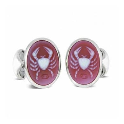 Silver Zodiac Cufflinks - Cancer