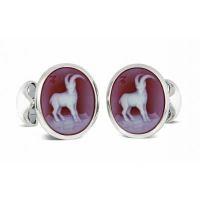 Silver Zodiac Cufflinks - Capricorn