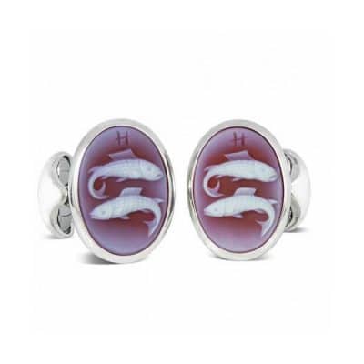 Silver Zodiac Cufflinks - Pisces