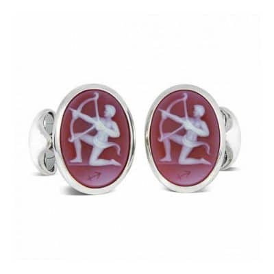 Silver Zodiac Cufflinks - Sagittarius