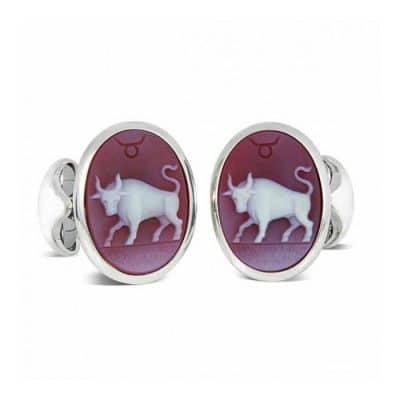 Silver Zodiac Cufflinks - Taurus