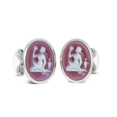 Silver Zodiac Cufflinks - Virgo