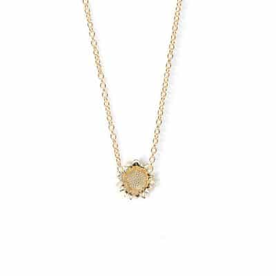 14 Karat Gold Hope Sunflower Necklace