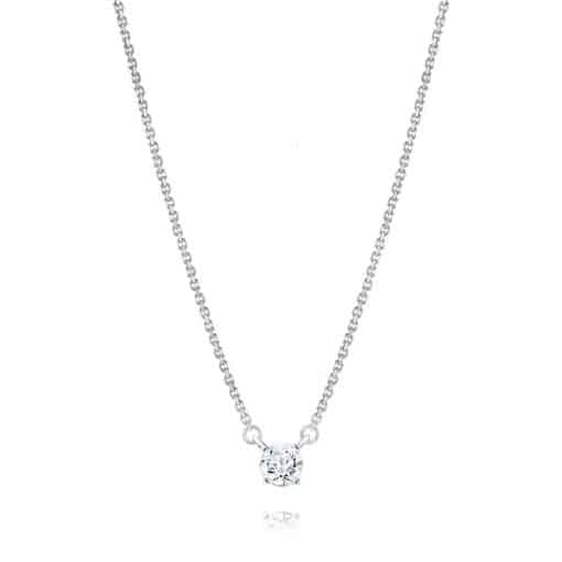 18 Karat White Gold & Diamond Solitaire Pendant