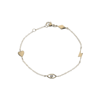 Gold Jac+Jo Icon Station Bracelet – Heart