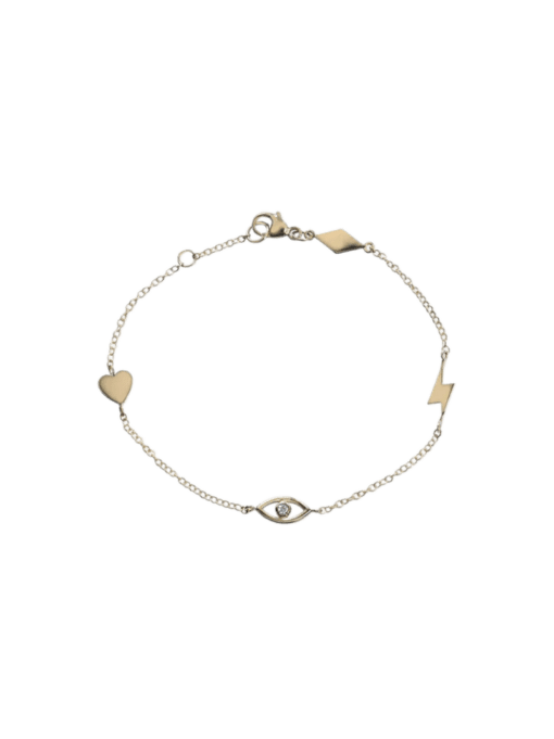 Gold Jac+Jo Icon Station Bracelet – Heart