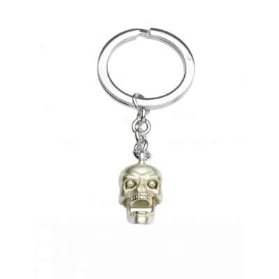 Silver Skull Keyring