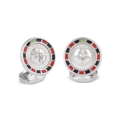 Sterling Silver Roulette Wheel Cufflinks