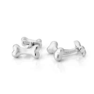 Silver Dog Bone Cufflinks