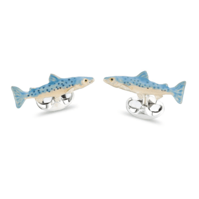 Silver Salmon Cufflinks