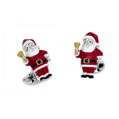 Silver Santa Cufflinks