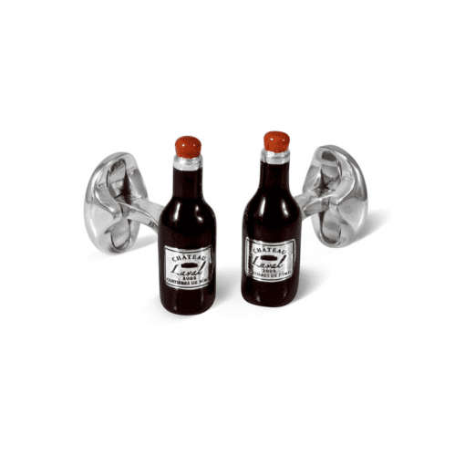 Silver Wine Bottle Cufflinks