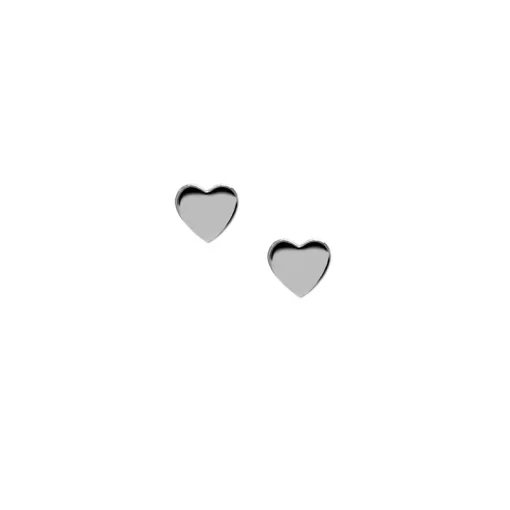 Silver Jac+Jo Icon Heart Studs
