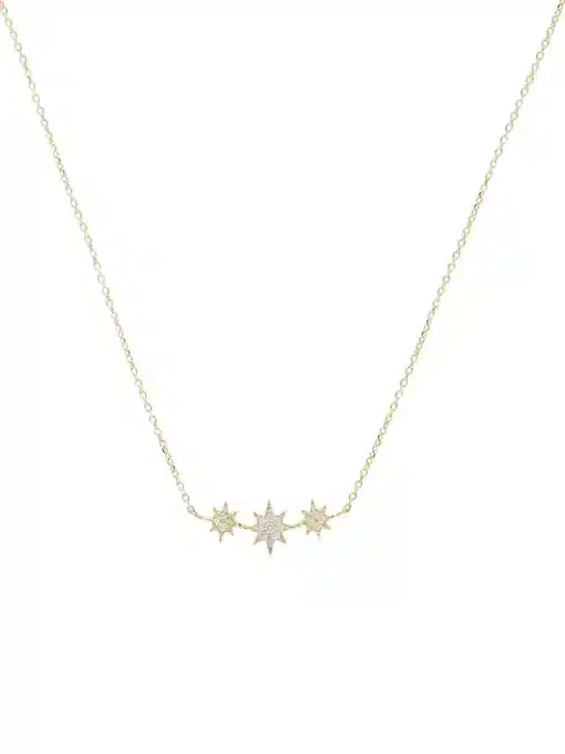Aztec North Star Micro Bar Necklace