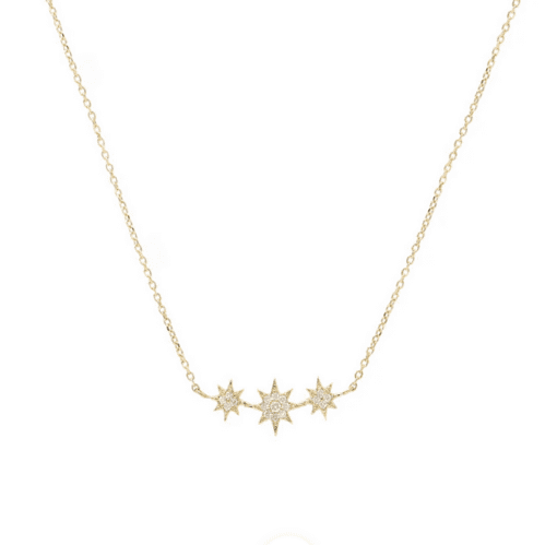 Aztec North Star Micro Bar Necklace