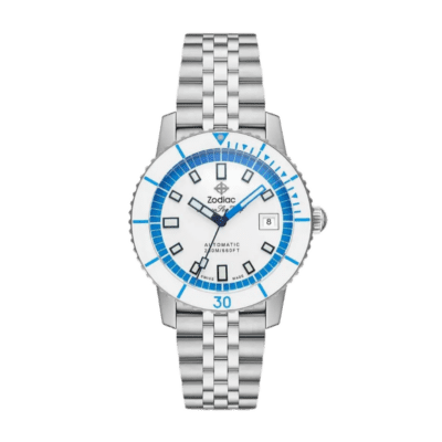 Zodiac Super Sea Wolf Compression (White Dial)