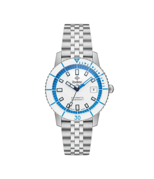 Zodiac Super Sea Wolf Compression (White Dial)