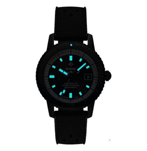 Zodiac Super Sea Wolf Compression Diver Black Ceramic