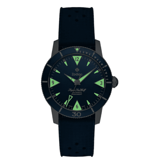 Zodiac Super Sea Wolf Skin Diver Automatic, Blue