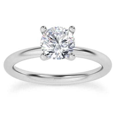 Round diamond solitaire ENR9817-W-TOP