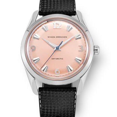 Nivada Grenchen 35mm Salmon Dial