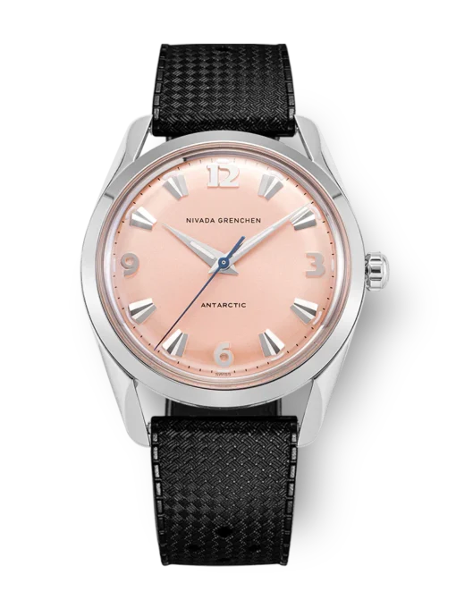 Nivada Grenchen 35mm Salmon Dial