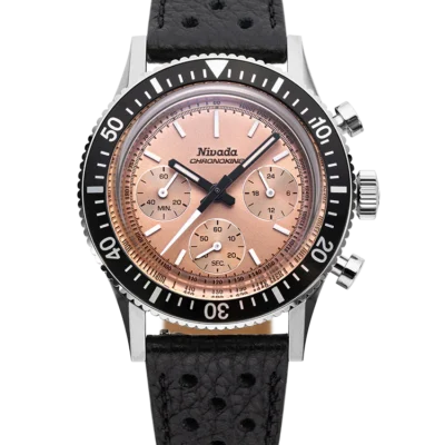 Nivada Grenchen Chronoking Mechaquartz Salmon